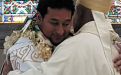 Fr. Pat embraced by Archbishop Peter Loy Chong